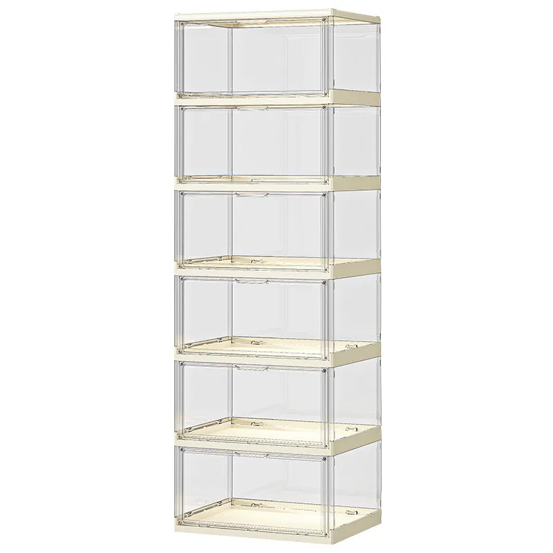 Shoe Box Display - 투명 아크릴 접이식 신발장 마그네틱 다층