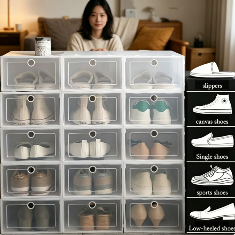 Shoe Box Display - 6개 투명 신발 보관 정리함 -