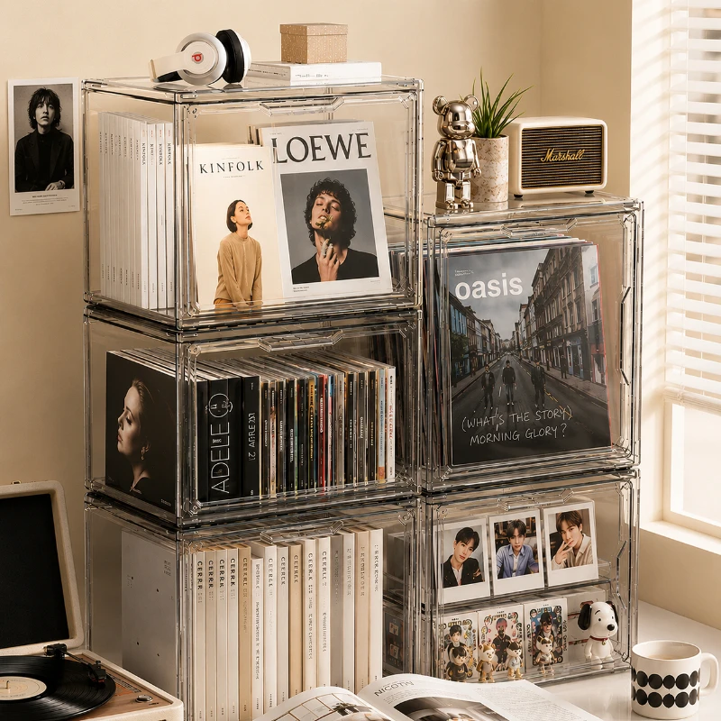 Shoe Box Display - 투명 수납함 정리함 책꽂이 앨범 CD