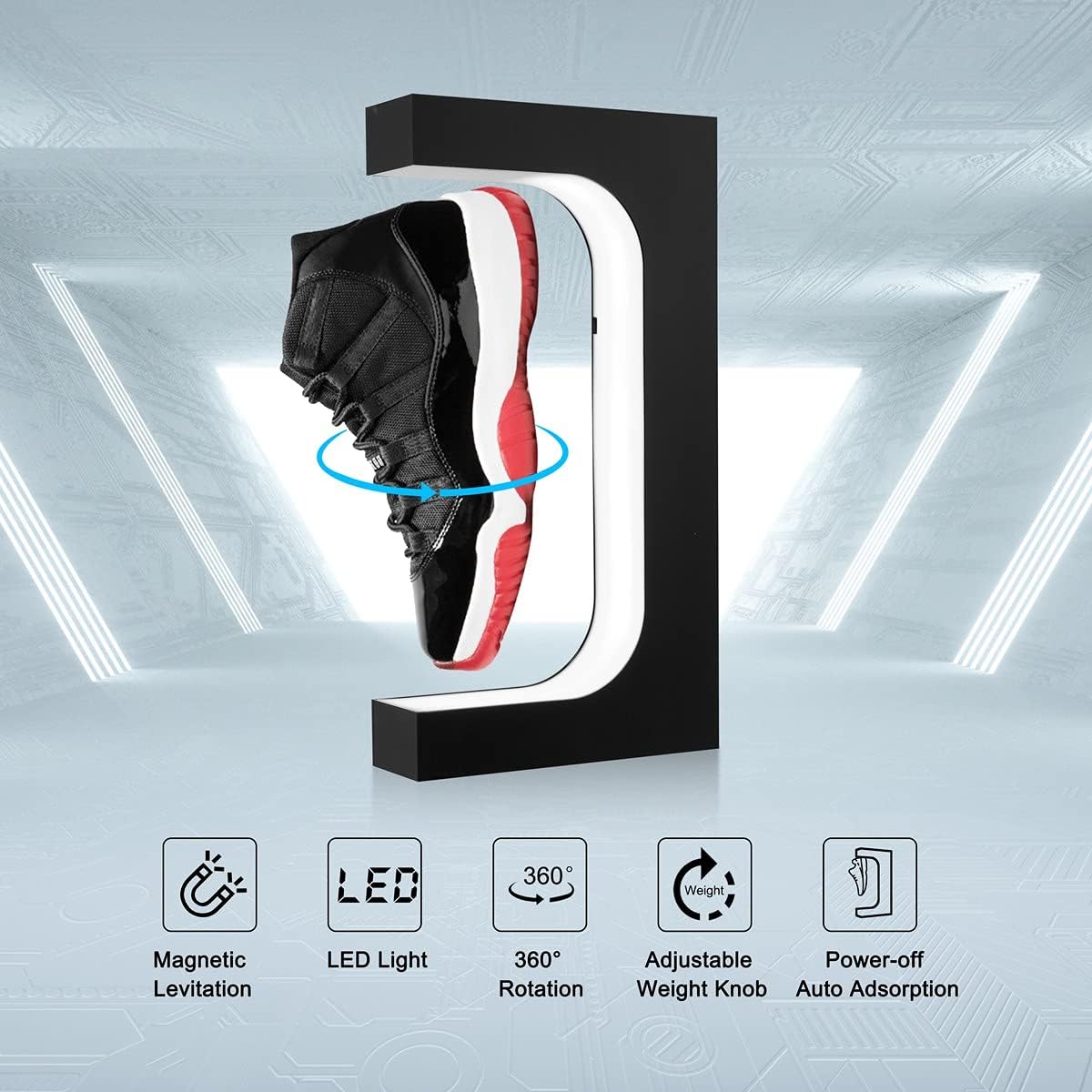 부동 신발 디스플레이 자기 부상 운동화 스탠드 LED  - Shoe Box Display 리뷰 및 가격
