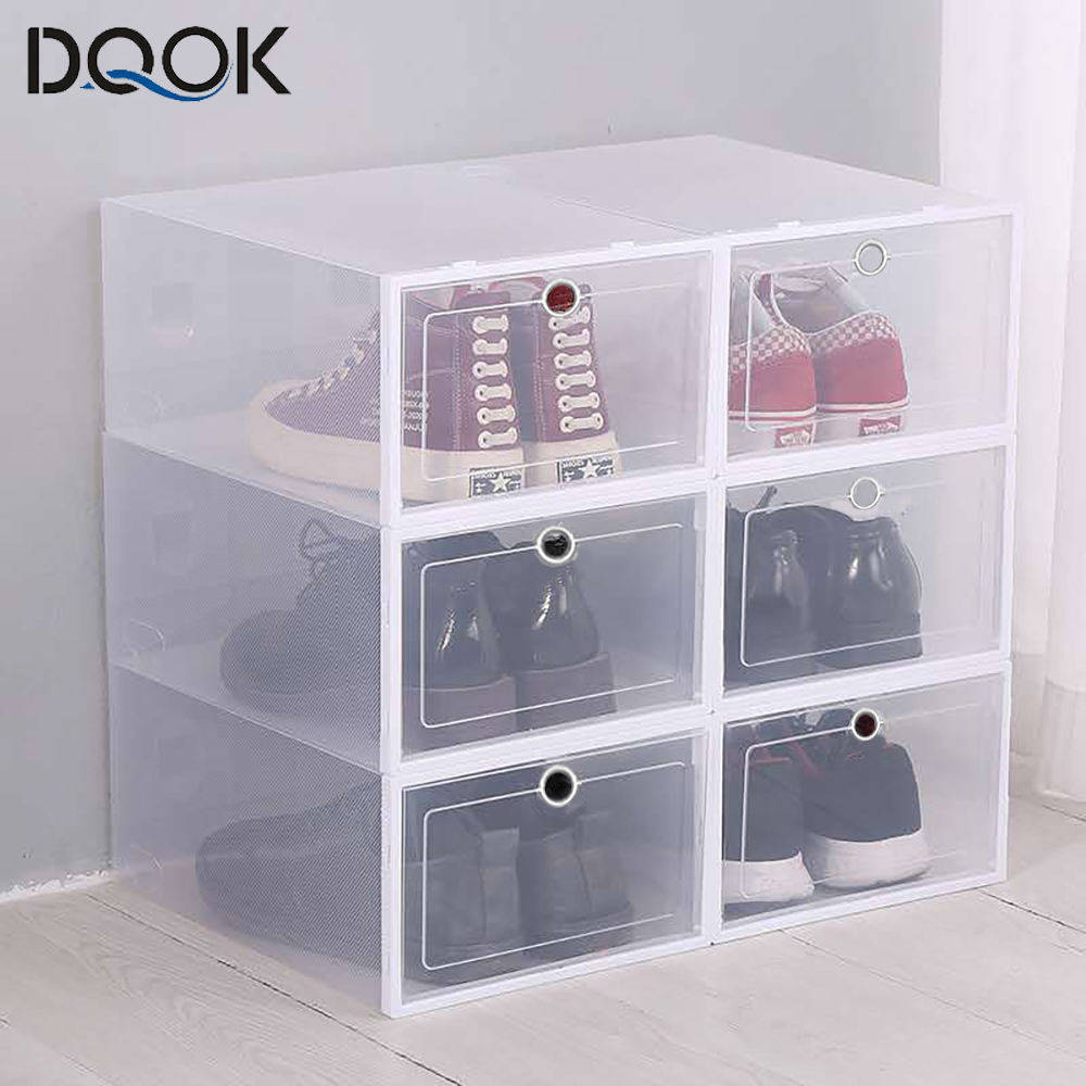 6팩 투명 신발 정리함 두꺼운 접이식 방진 보관함 쌓을 - Shoe Box Display 리뷰 및 가격