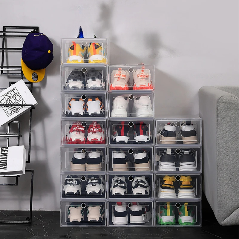 6팩 투명 신발 정리함 두꺼운 접이식 방진 보관함 쌓을 - Shoe Box Display 리뷰 및 가격