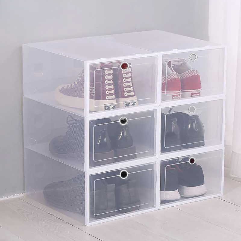 6팩 투명 신발 정리함 두꺼운 접이식 방진 보관함 쌓을 - Shoe Box Display 리뷰 및 가격