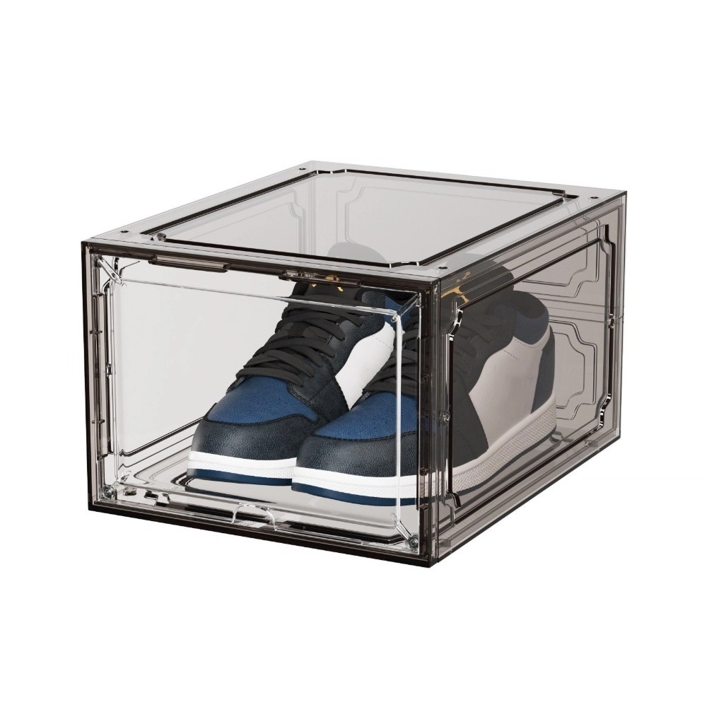 새로운 투명 농구화 보관함, 먼지 방지 흡착식 보관함, - Shoe Box Display 리뷰 및 가격