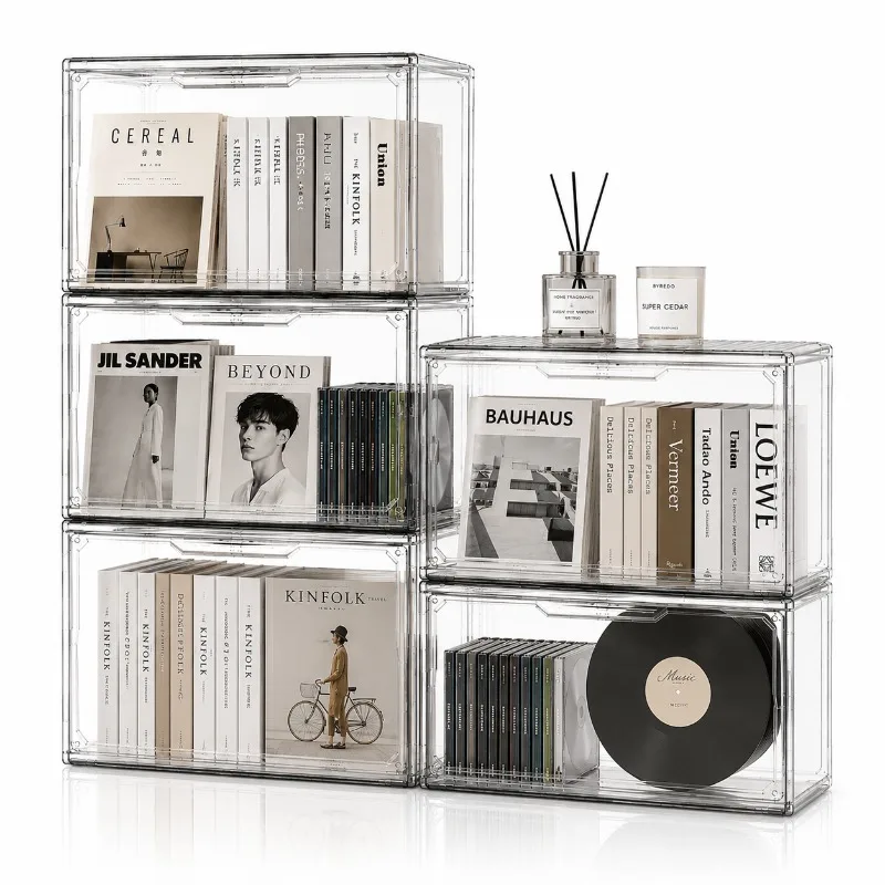 투명 수납함 정리함 책꽂이 앨범 CD 데스크탑 방진 진 - Shoe Box Display 리뷰 및 가격