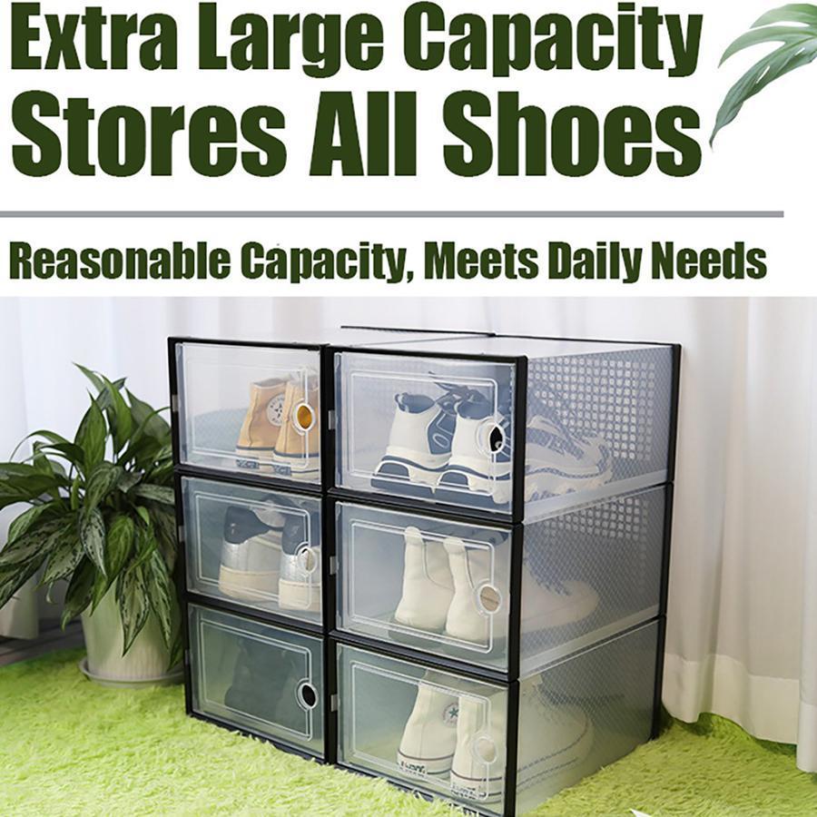12/24/36개 대형 투명 신발 보관함, 쌓을 수 있 - Shoe Box Display 리뷰 및 가격